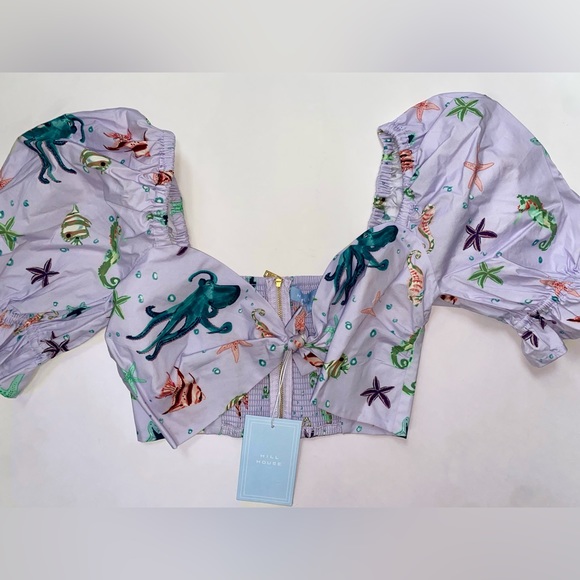 Hill House Matching Set Med: Mirabel Skirt & Isabella Top - Sea Creature Print - Picture 2 of 6